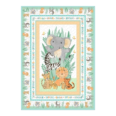 Basic Panel Quilt #27 Using Safari Snuggles